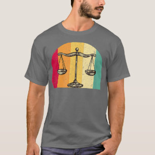 T-shirt Avocat Juge Retro Scales Vintages De Justice
