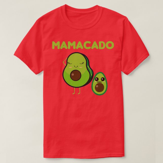 T-shirt Avocat Mamacado Mama blanc à l'avocat Baby (Design devant)
