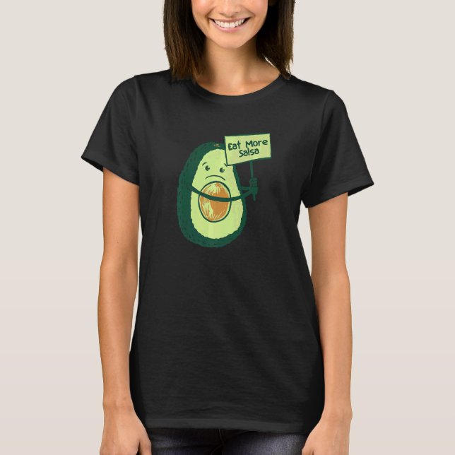 T-shirt Avocat Manger Plus de Salsa  Nourriture Végétalien (Devant)