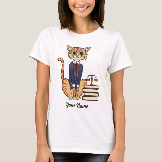 T-shirt Avocat - Orange Tabby Avocat Amoureux des chats (Devant)