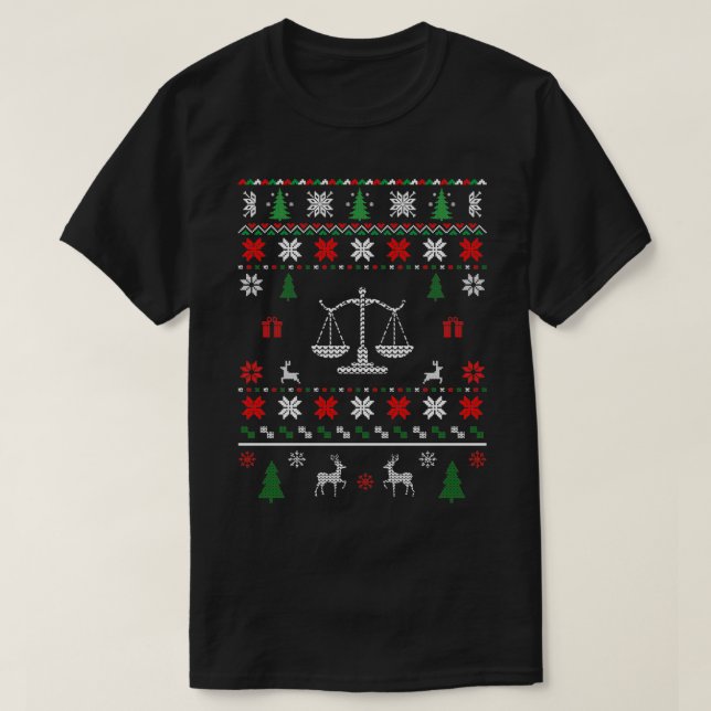 T-shirt Avocat Ugly Christmas Design Best Avocat Lover Gif (Design devant)