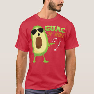T-shirt Avocat végétarien végétarien disant Guac n Roll Gu