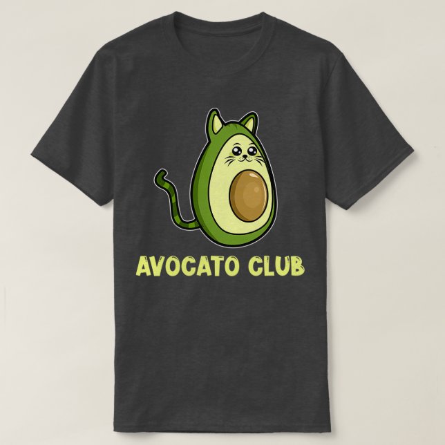 T-shirt Avocato Avocado Cat (Design devant)