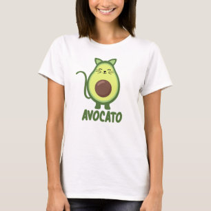 T-shirt Avocato Avocado Cat Drôle Food Green