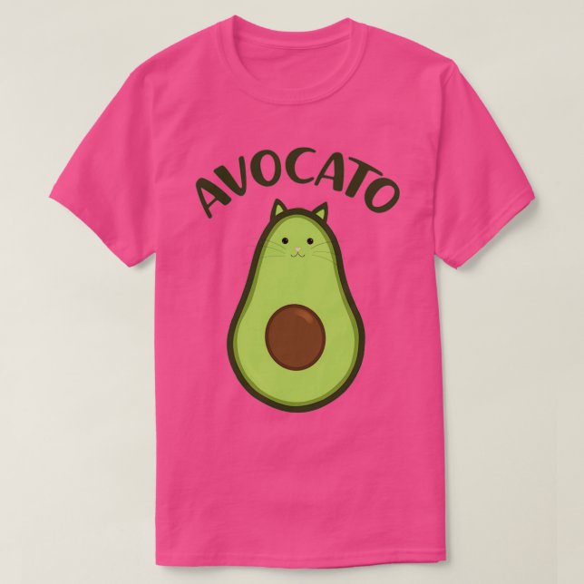 T-shirt Avocato Cute Cat Avocado (Design devant)