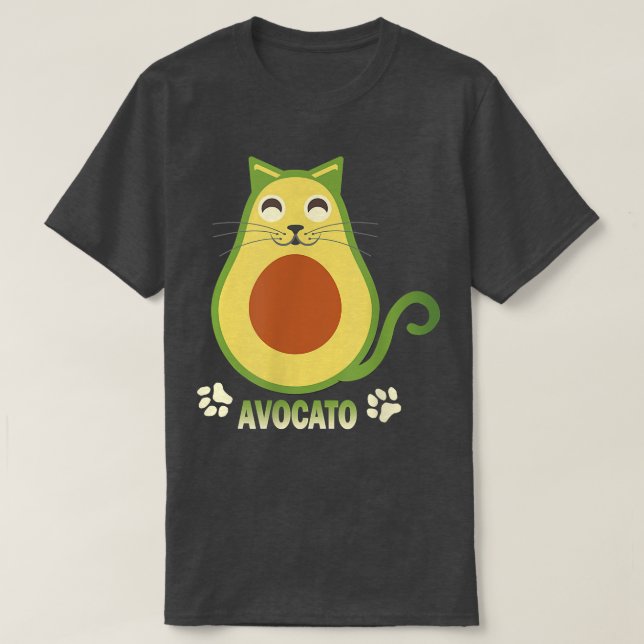 T-shirt AVOCATO Drôle Chat Avocado Parodie (Design devant)