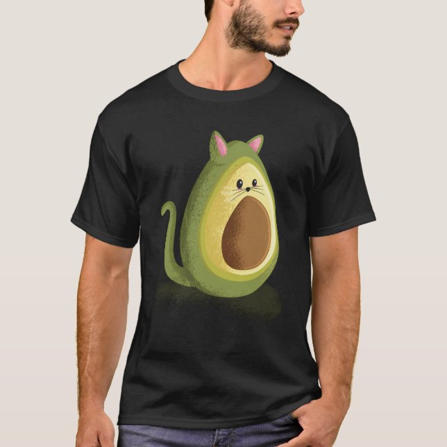 T-shirt Avocato Funny Avocado Cat Shirt Avocado Amateurs V (Devant)