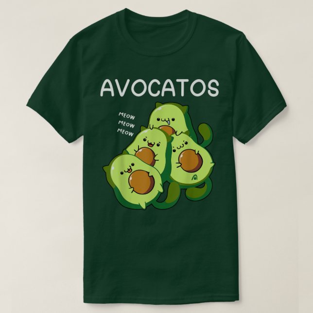 T-shirt Avocato Funny Avocado Lover Gift, Cute Cat  (Design devant)