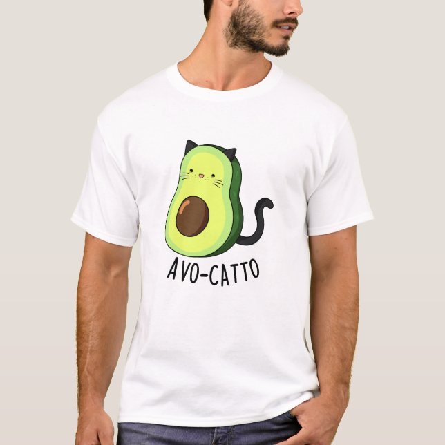 T-shirt Avocatto Cute Avocado chat pun (Devant)