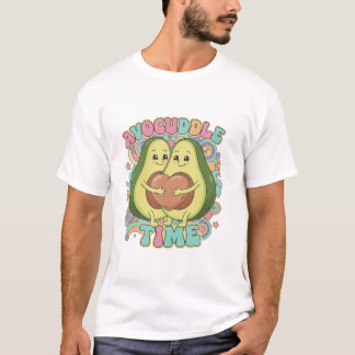 T-shirt "Avocuddle Time" Couple de avocats mignons
