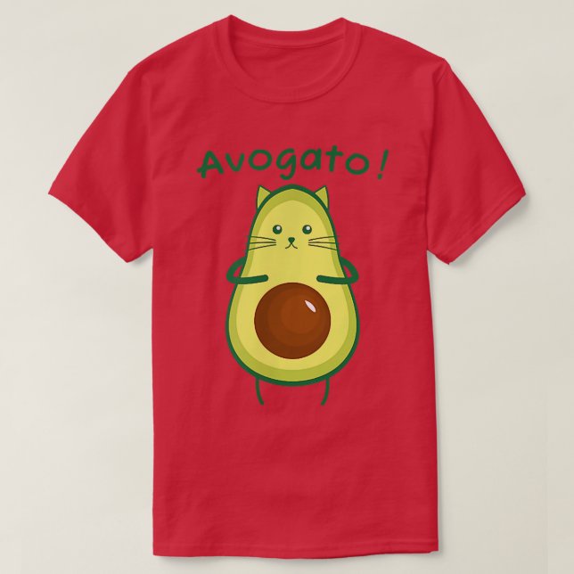 T-shirt Avogato Avocado Chat Amateur de cuisine (Design devant)