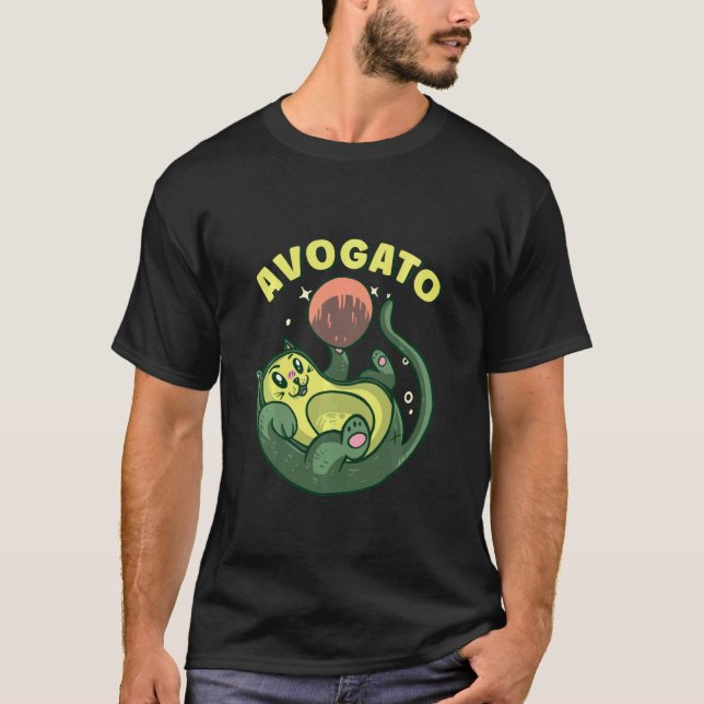T-shirt Avogato, Chat Avocat Mexicain (Devant)