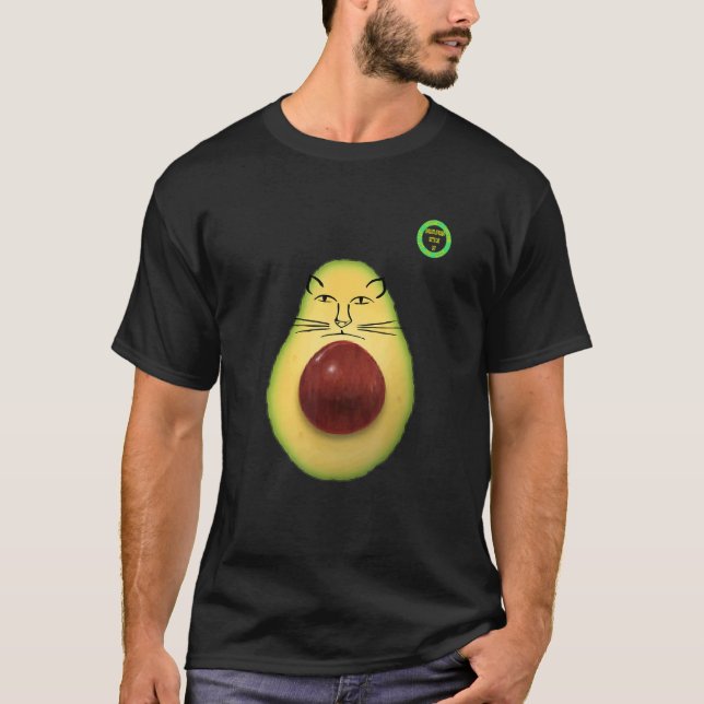T-shirt Avogato Chat Kitty Kat Visage de Chat (Devant)