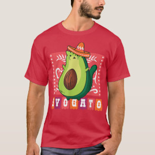 T-shirt Avogato Drôle Avocado Cat
