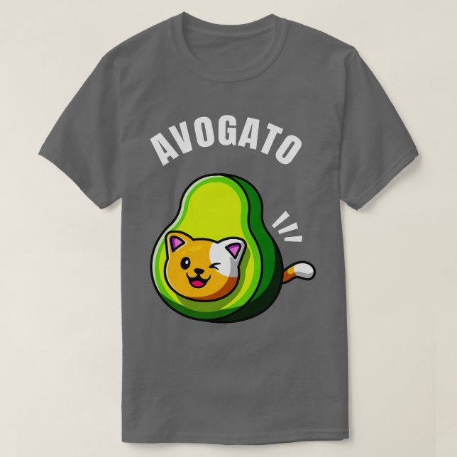 T-shirt Avogato Drôle Chat Avocado Kitten Animal (Design devant)