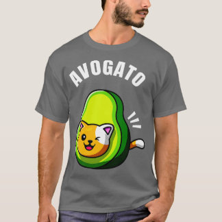 T-shirt Avogato Drôle Chat Avocado Kitten Animal
