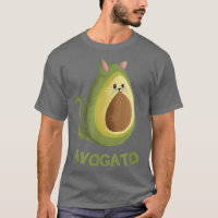 Avogato Funny Avocado Cat mignonne face graphique