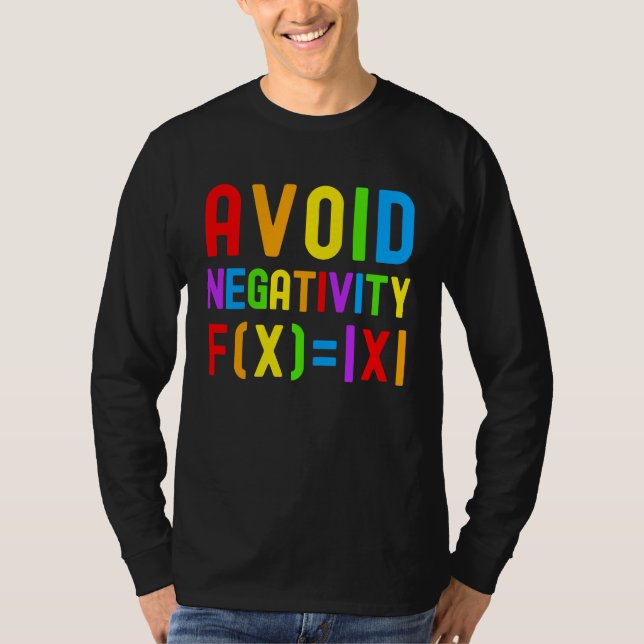 T-shirt Avoid Negativity   Kids Math Math Equation Math Ge (Devant)