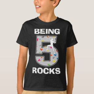 T-shirt Avoir 5 ans, c'est génial grimpeur d'escalade 5ème