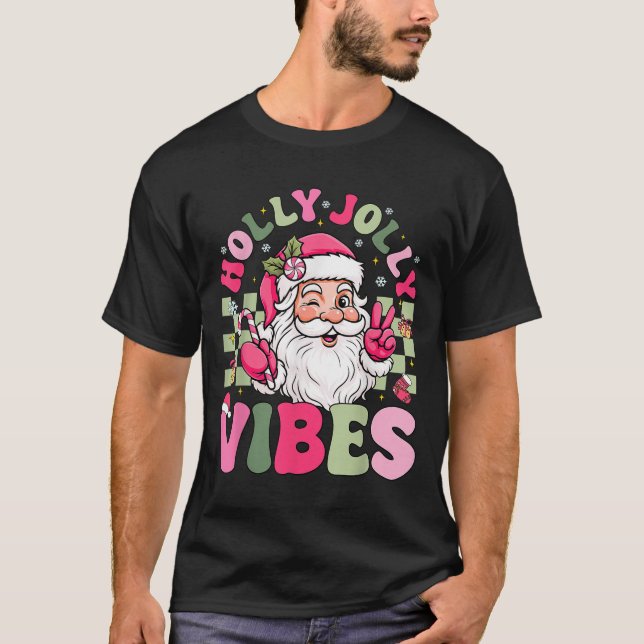 T-shirt Avoir Holly Xmas Jolly Noël Coquette Vibes W (Devant)