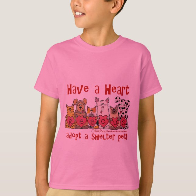 T-shirt Avoir un coeur (Devant)