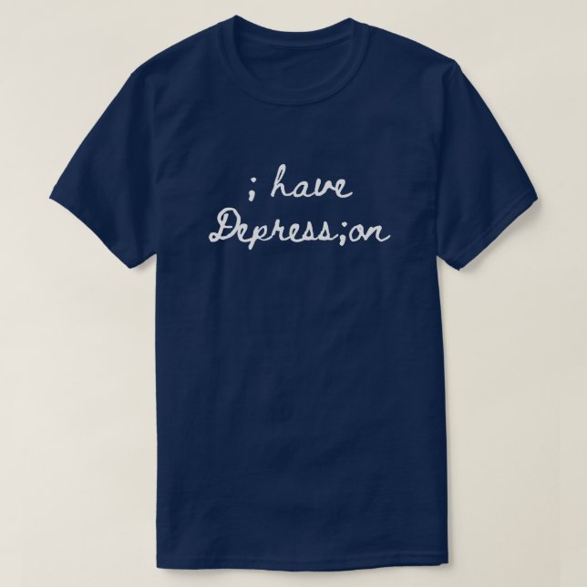 T-shirt ; avoir une dépression_QRcode (Design devant)