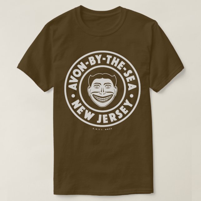 T-shirt AvonByTheSea New Jersey Circle Blanc (Design devant)