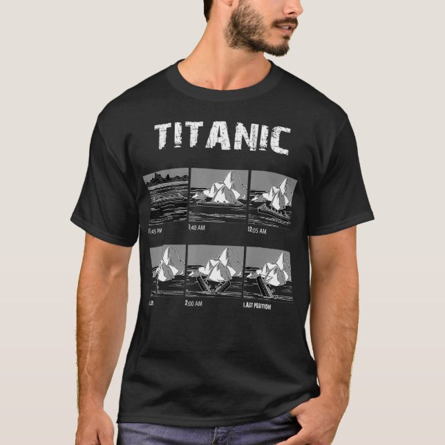 T-shirt Avril 1912 Titanic Voyage Océan Atlantique Hist (Devant)