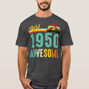 T-shirt Avril 1950 Cadeau d'anniversaire Vintage Avril 195