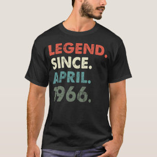 T-shirt Avril 1966 Année légendaire 1966 Rétro 1966 Légend