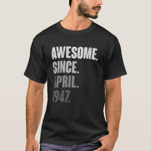 T-shirt Avril Anniversaire 76e Décoration 76 ans Vintag