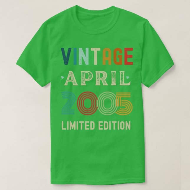 T-shirt Avril Anniversaire Cadeau 38 (Design devant)