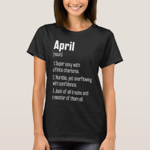 T-shirt Avril Définition Amusant Prénom Humour Surnom