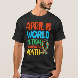 T-shirt Avril Est Le Mois Mondial De La Sensibilisation su