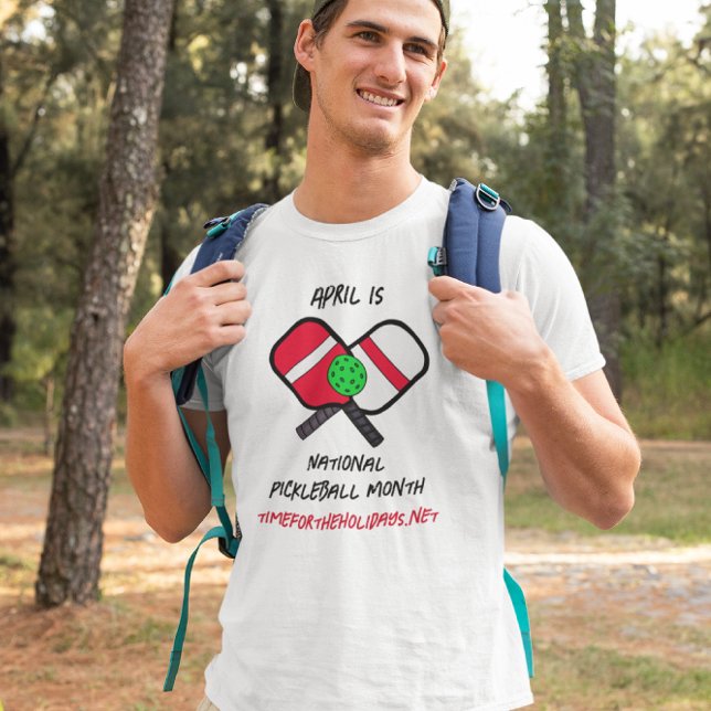 T-shirt Avril est le mois national du Pickleball (Créateur téléchargé)