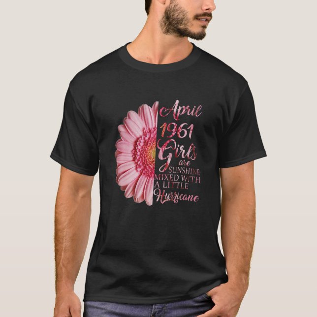 T-shirt Avril Filles 1961 Cadeau Anniversaire 60 ans Fabri (Devant)