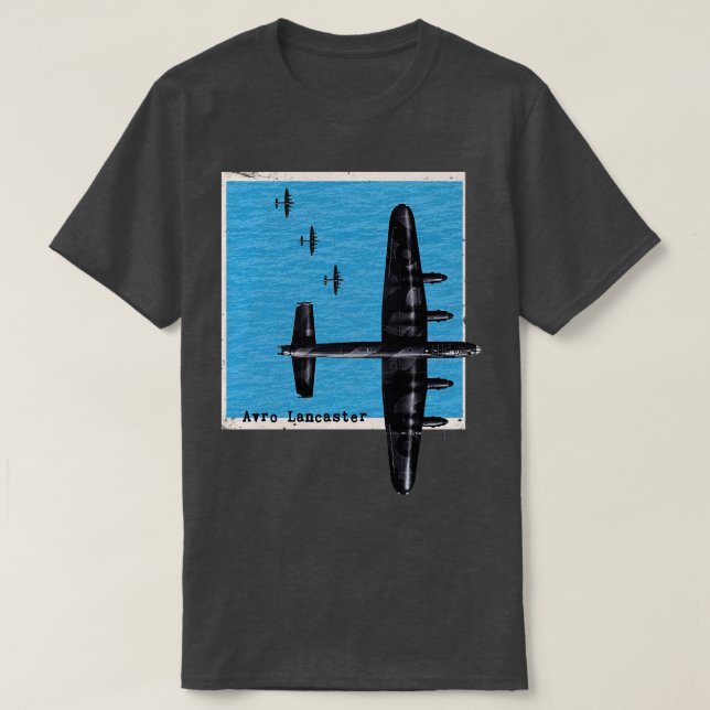 T-shirt Avro Lancaster Bomber Avion 2ÈME GUERRE MONDIALE a (Design devant)