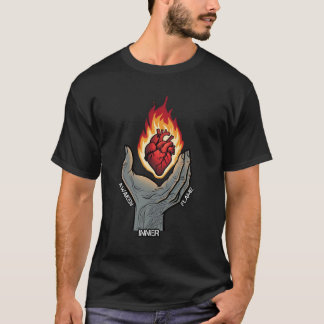 T-shirt Awaken Inner Flame Sacred Heart Graphisme Spiritue