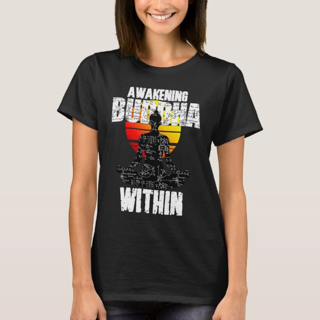 T-shirt Awakening Buddha, Spiritual Awareness, Zen Teacher (Devant)