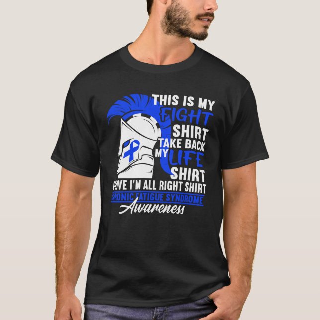 T-shirt Awareness Figh I ME CFS Chronic Fatigue Syndrome (Devant)