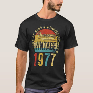 T-shirt Awesome 45 ans Vintage 1977 45e anniversaire Me