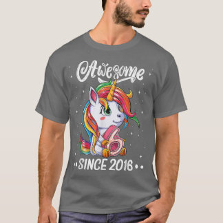 T-shirt Awesome 6e anniversaire Unicorn 6 ans fille Annive