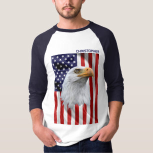 T-shirt Awesome American Eagle, Le drapeau américain, Patr