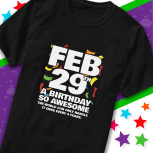 T-shirt Awesome Anniversaire 2024 Leap Day Leap Année 29 f