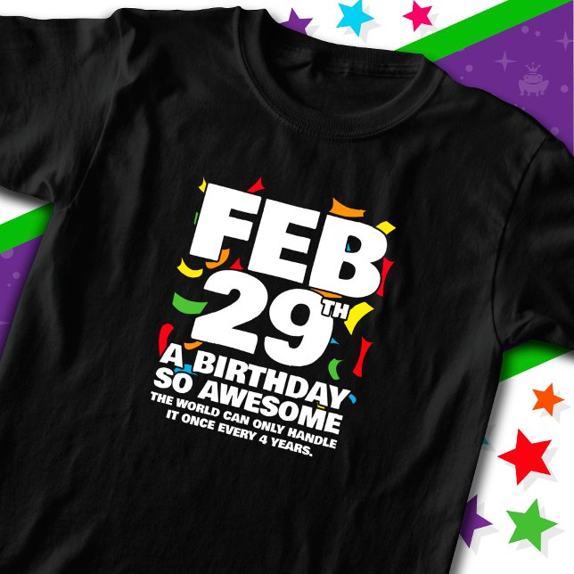 T-shirt Awesome Anniversaire 2024 Leap Day Leap Année 29 f (Créateur téléchargé)