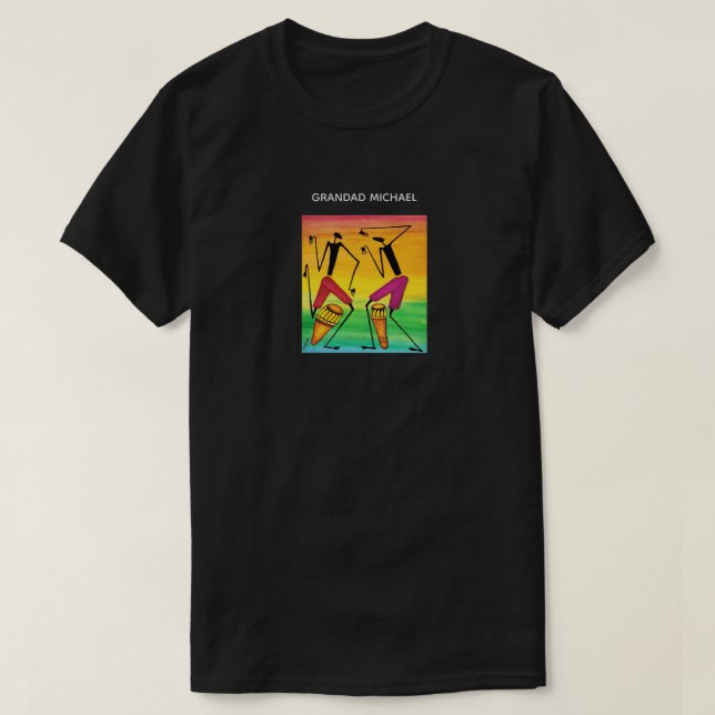 T-shirt Awesome aquarelle africaine Drumming (Design devant)