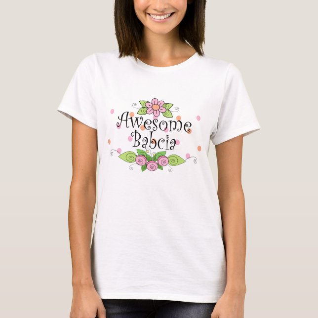 T-shirt Awesome Babcia (Devant)