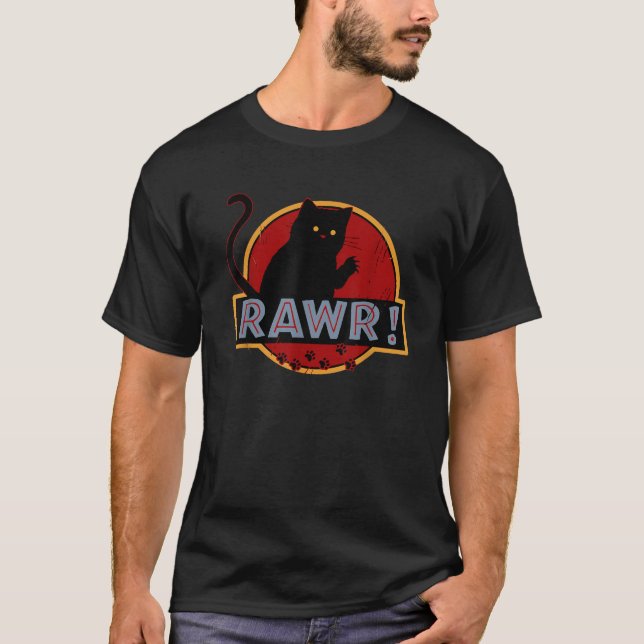 T-shirt Awesome Cat Rawr (Devant)
