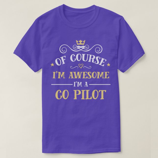 T-shirt Awesome Co Pilote Fière Co Pilote (Design devant)