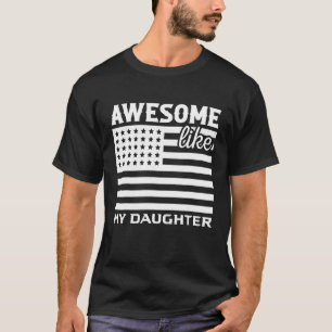 T-shirt Awesome Comme Ma Fille Cadeaux Hommes Drôle Pères